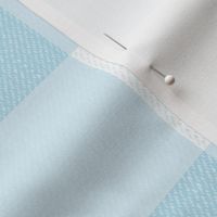 Gingham Check Plaid (3" squares) - Aqua Sky Blue & White