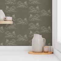 Asian inkscape -  warm grey, taupe