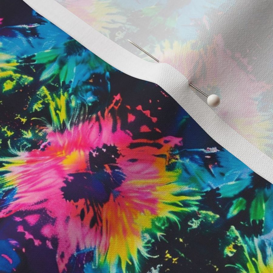 Neon Symmetrical Tie-Dye Design in Bold Colors