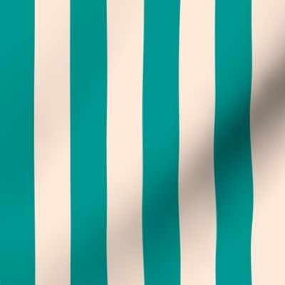 Stripes 4' - two colors + green turquoise + cream