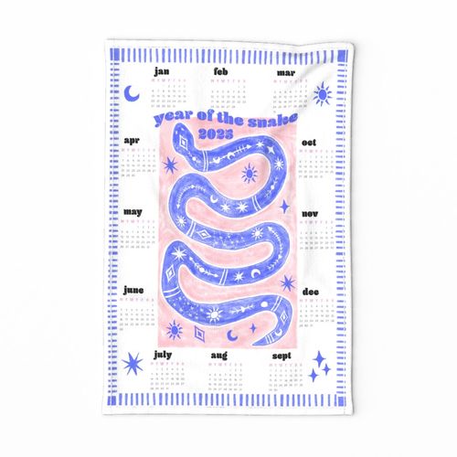 2025 Year of the Snake Tea towel calender