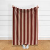 Block Stripes Elegant Timeless Classic Cottage Home Chic Dark Red Sand