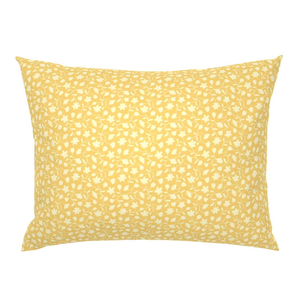 Modern minimal trailing floral shapes in ray flower yellow - small