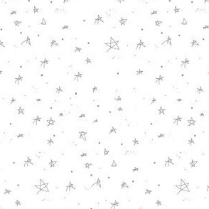 Stars and Galaxies Little Grey Stars (gray and white)