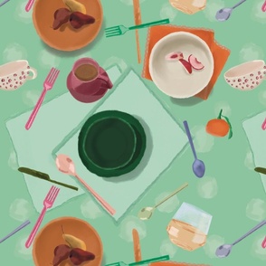 Whimsical Breakfast Table Scene