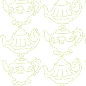 Teapots (Lt. Lime & white)