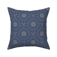 Bohemian Decorative Mandala Pattern in Navy Blue