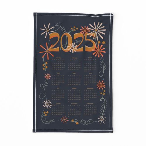 Hand Drawn Flowers 2025calendar