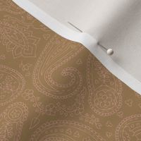 non-directional linear paisley terracotta and brown - small