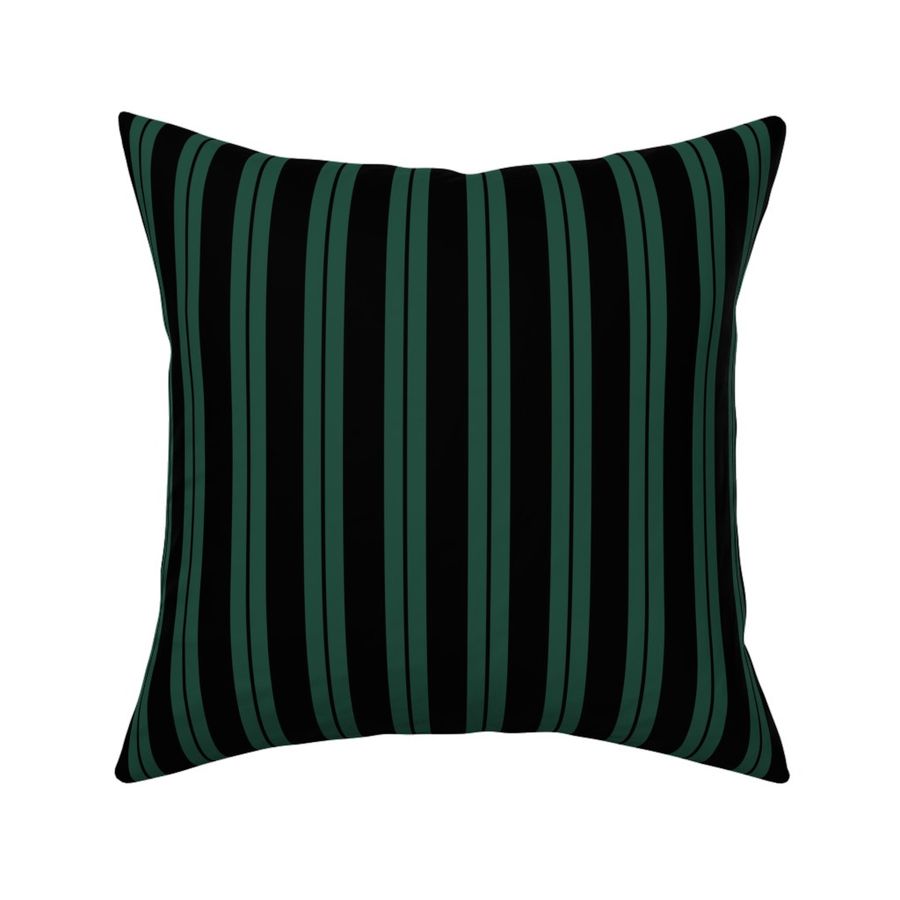 Mansion Maid Halloween Costume Green and Black Vertical Stripes