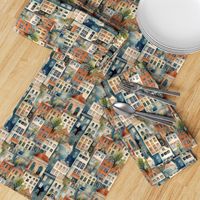 Double Dutch Collection - Narrow Houses Pattern