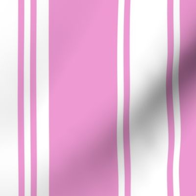 COASTAL CANDY STRIPE IN BARBIE HOT PINK AND WHITE