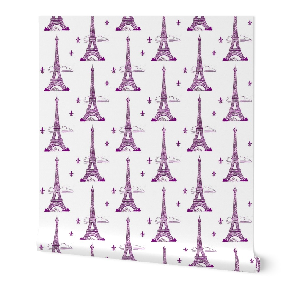 Eiffel Tower purple by Paris Bebe