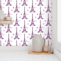 Eiffel Tower purple by Paris Bebe