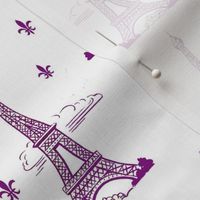 Eiffel Tower purple by Paris Bebe