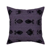 Fish On Linen Look Dark Lilac