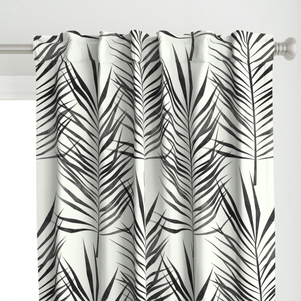 palm fronds - charcoal black