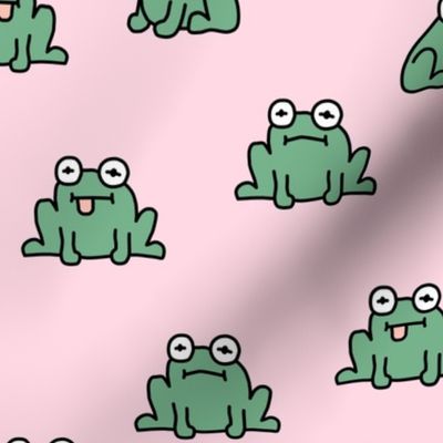 Cute Frogs - pink - LAD24