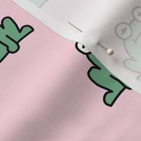 Cute Frogs - pink - LAD24