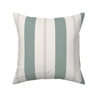 M Braided Knot Farmhouse Brush Stroke Antique Stripe - Sage Green Soft Gray