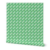 Christmas Fabric NICE Holiday Fabric Green White Bright Diagonal - FB0924