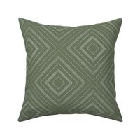 Dotted Diamond Geometric - Olive Green