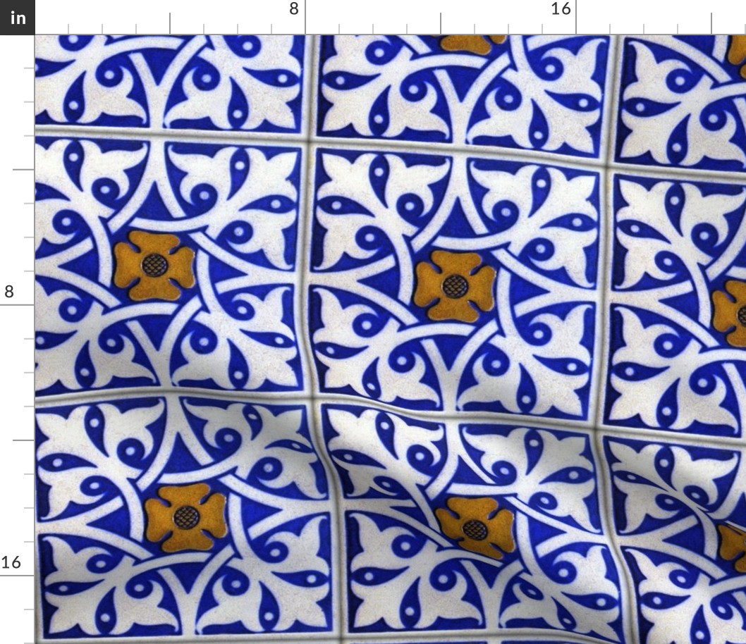 Blue and White Tile