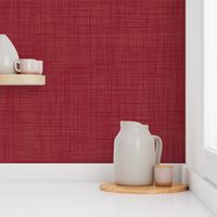 Large - Solid Cranberry Red Natural Linen Texture Coordinate