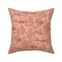 Red on Red Greyhound Toile for home decor