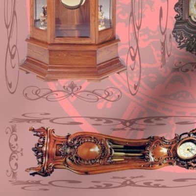 grandfather clocks big - mauve