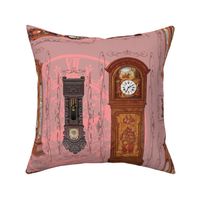 grandfather clocks big - mauve