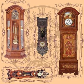 grandfather clocks small - light