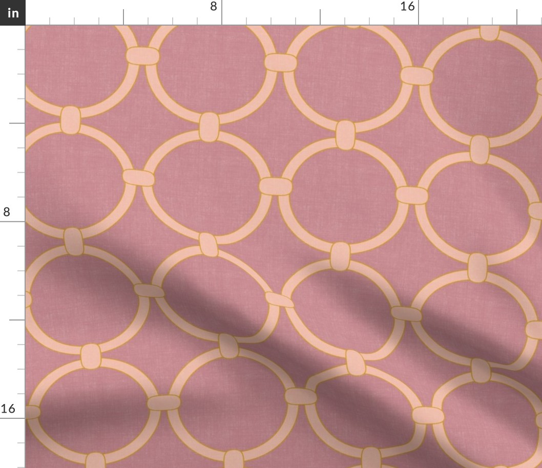 Geometric Circles Raspberry Pink Large Scale