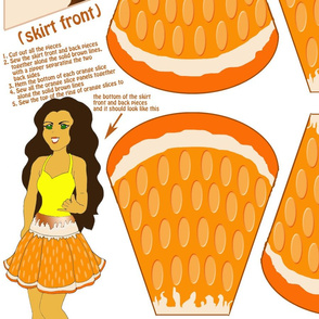 Orange a-peel skirt