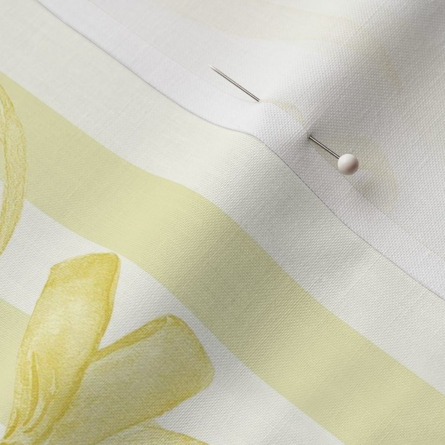 Medium Yellow Watercolor Bow - Preppy Bow Wallpaper