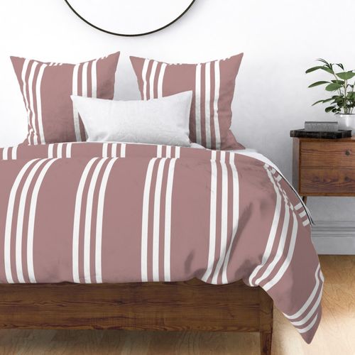 1" Vertical Stripes Modern Terracotta Red for Baby Nursery & Interior Decor