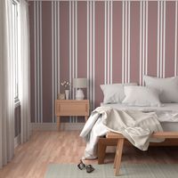 1" Vertical Stripes Modern Terracotta Red for Baby Nursery & Interior Decor