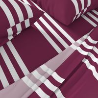 1" Vertical Stripes Dark Rose Red Minimal Home Interior Decor