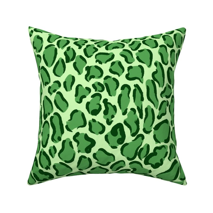 Green Leopard Print Fashionable Retro Animal Fur