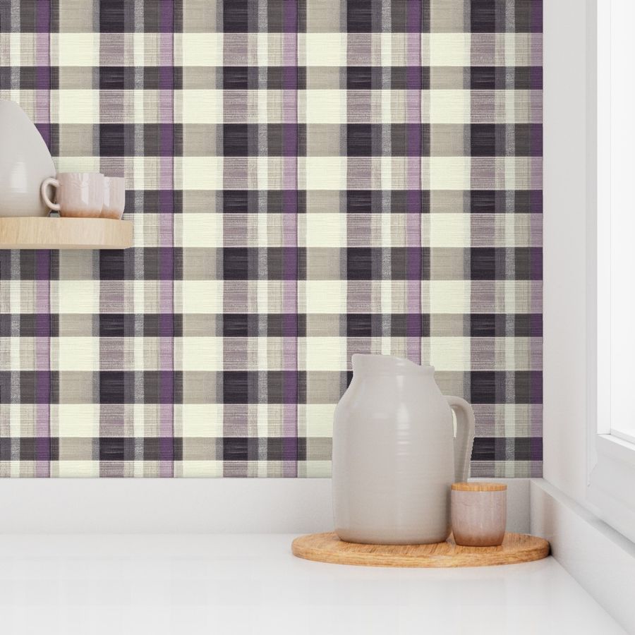 Tartan lavender taupe