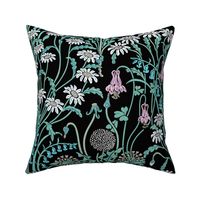 John Dearle and William Morris "Meadow" 6 on Rich Black