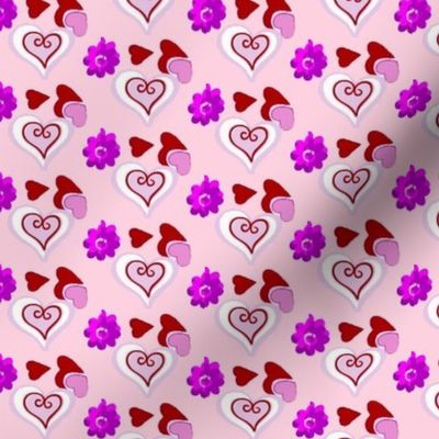 valentines red and purple hearts 5