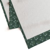 Soft Bloom Oasis - Diagonal Flower Drape - green & blue - Medium scale