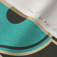 (L) Retro Circles Teal