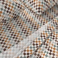 Checkered Christmas/Birthday gifts-neutrals-green beige brown-4x4