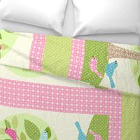 Avian Sanctuary Quilt in Pink