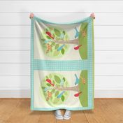 Avian Sanctuary Quilt in Blue