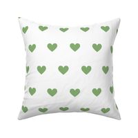 Sage Green Hearts - Medium