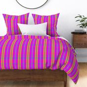 Neon Aillith Plaid Pattern - Pink Purple Blue Green  (M) 6 Inch