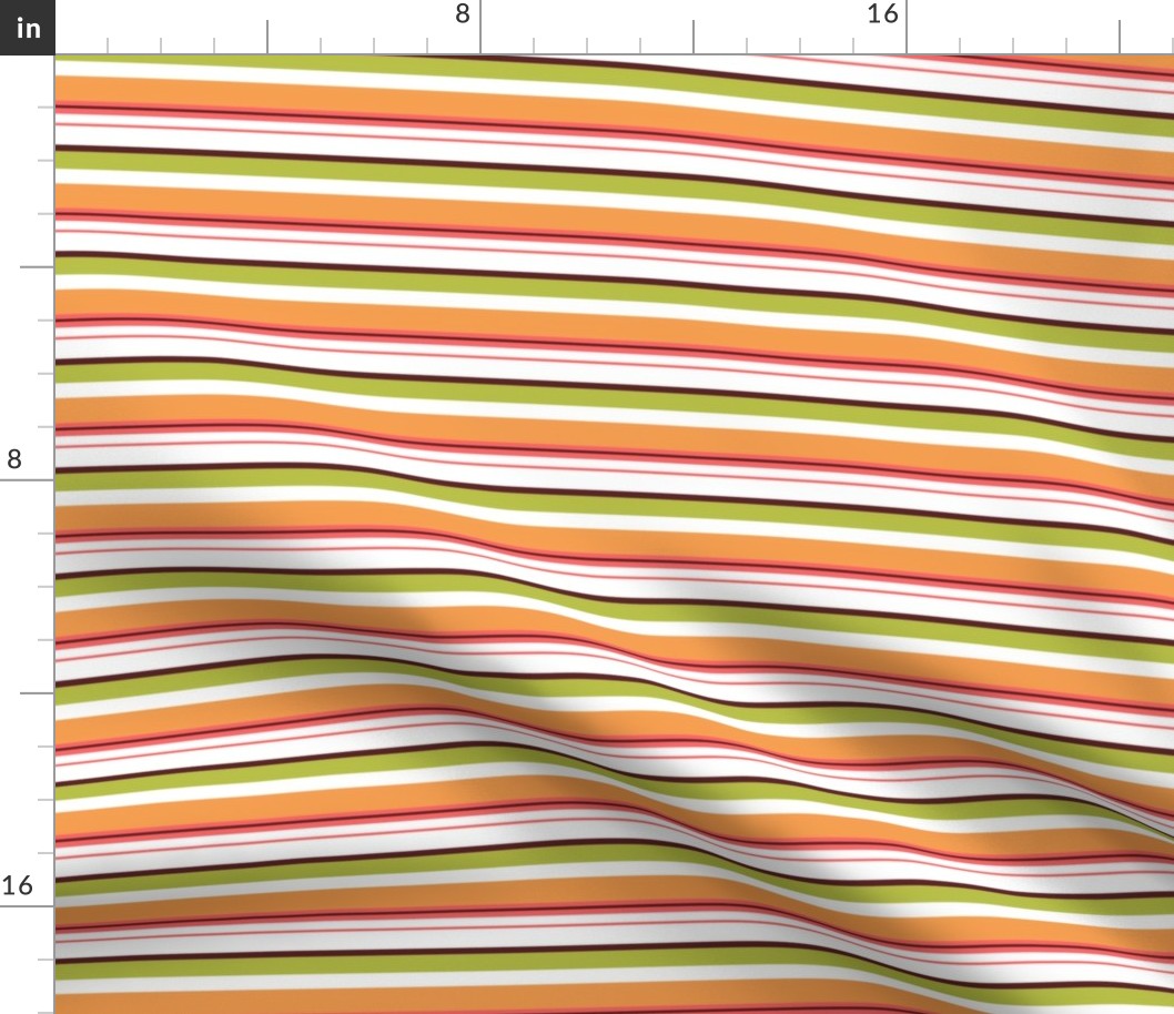 stripes green and orange